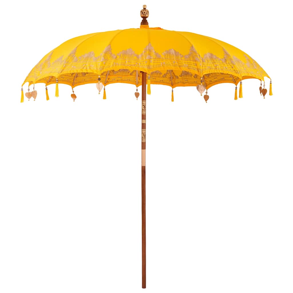 Balinesisk Parasol Gul 215 x 215 x 260 cm Bomull