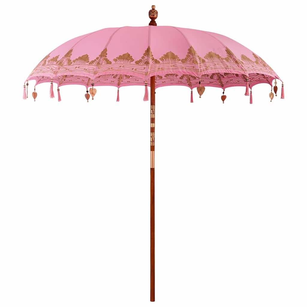 Balinesisk Parasol Rosa 215 x 215 x 260 cm Bomull