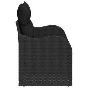 Trädgårdsoffa Svart 121 x 62 x 69cm konstrotting