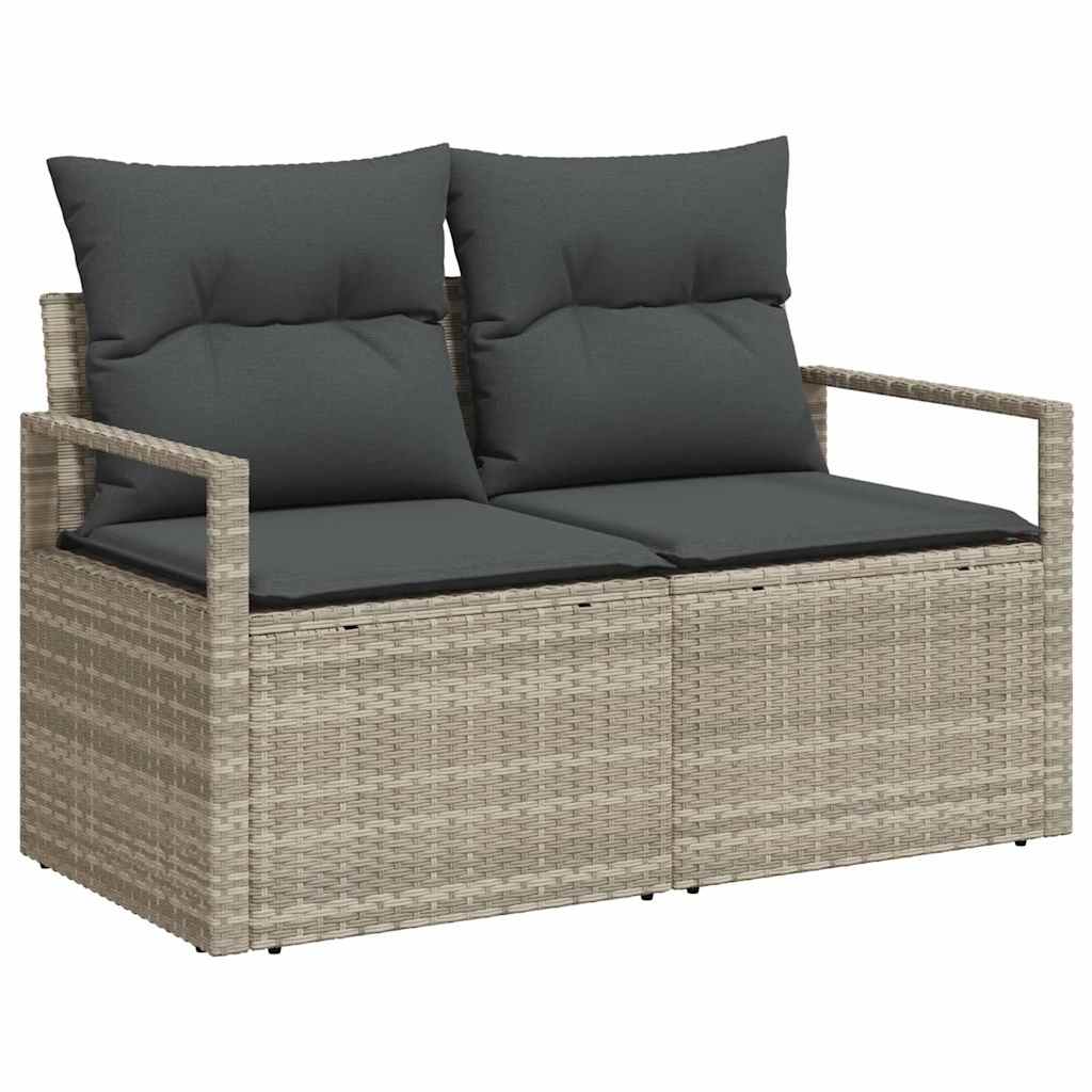Trädgårdsoffa med kudde 120 x 62 x 69 cm konstrotting