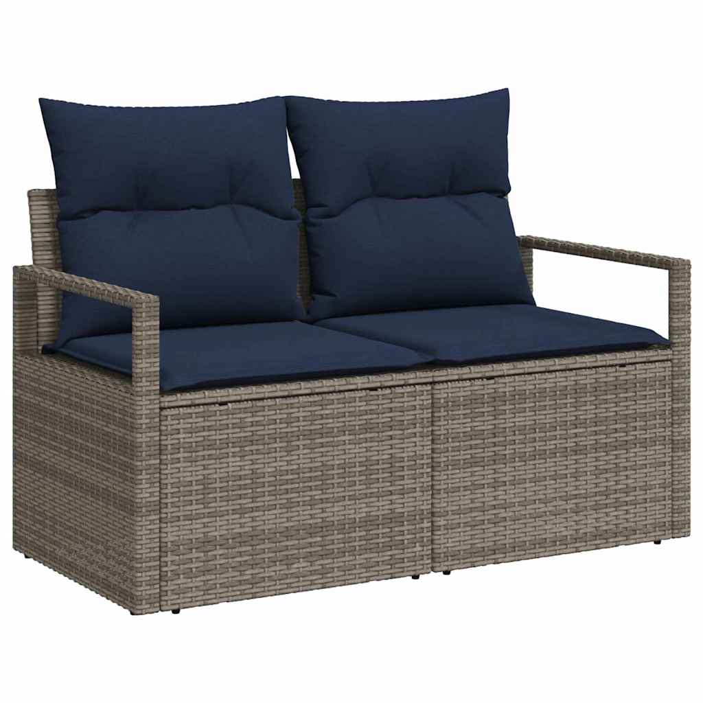 Trädgårdsoffa med kudde 120 x 62 x 69 cm konstrotting