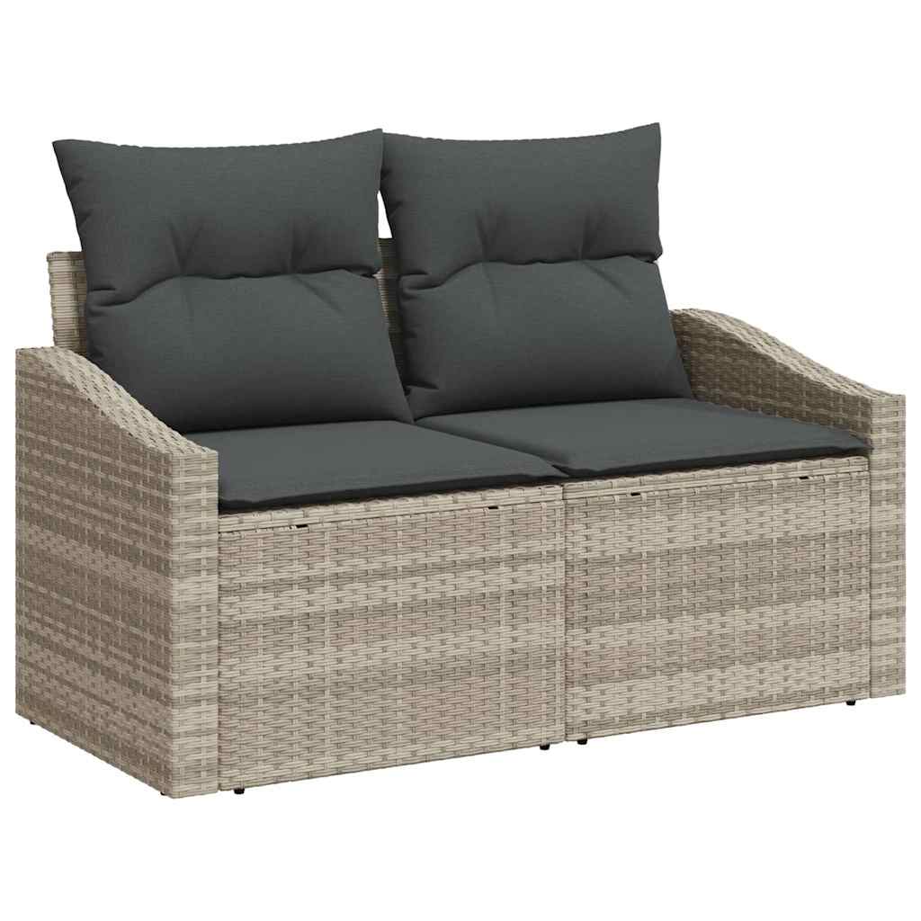 Trädgårdsoffa med kudde 123 x 62 x 69 cm konstrotting