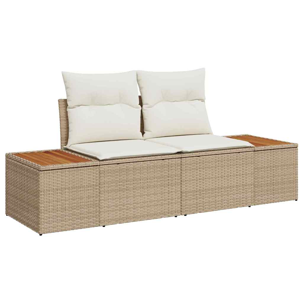 Trädgårdsoffa Beige 184 x 62 x 85cm konstrotting