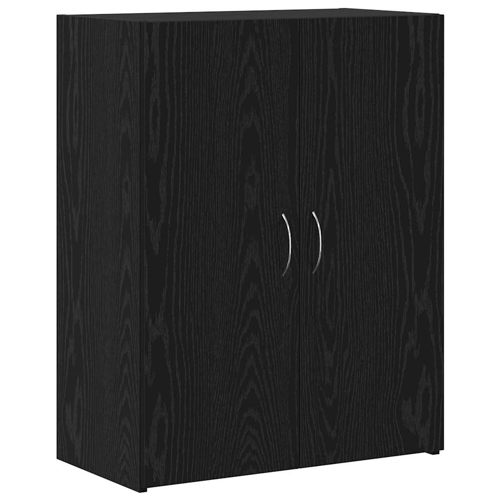 Kontorsskåp Svart ek 70 x 32 x 77.5 cm Konstruerat trä