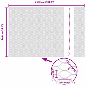 Hexagonstängsel Grön 1,4 x 25 m PVC