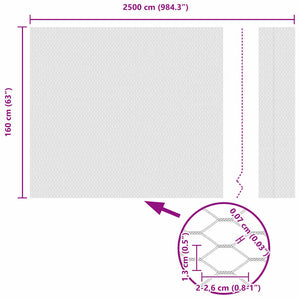 Hexagonstängsel Grön 1,6 x 25 m PVC