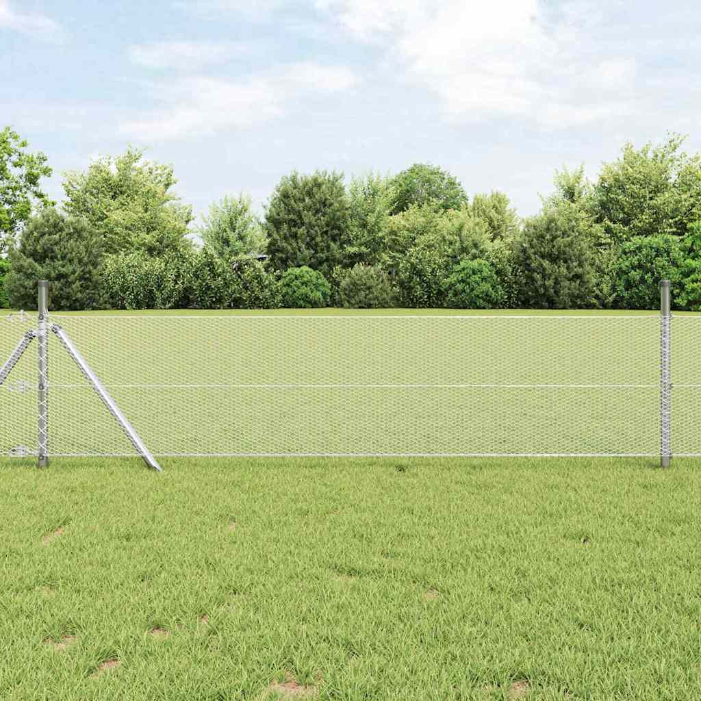 Hexagonstängsel Silver 0,6 x 100 m Galvaniserat stål