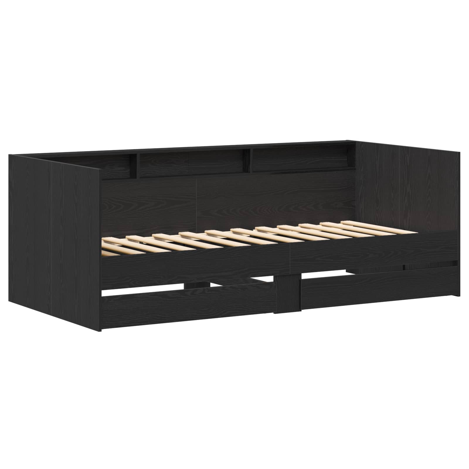 Dagsäng med låda med lagring Grå 90 x 200 cm Konstruerat trä