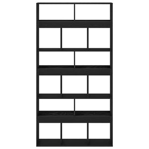 Bokskåp 2 pcs Svart Ek 100 x 33 x 93,75 cm Konstruerat trä