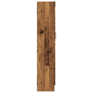 Bokskåp åldrat trä 82,5x30,5x150 cm konstruerat trä