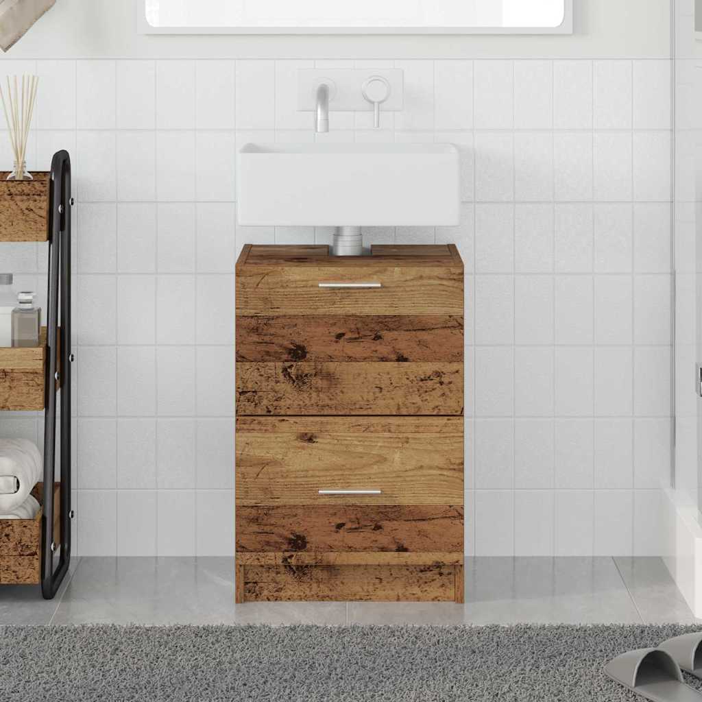 Badrumsskåp Gammalt trä 40 x 37 x 59 cm Konstruerat trä