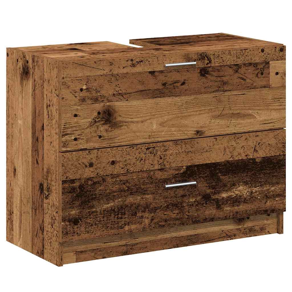 Badrumsskåp Gammalt trä 78 x 37 x 59 cm Konstruerat trä