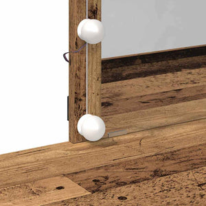 Sminkbord Gammalt trä 100 x 40 x 130 cm Konstruerat trä