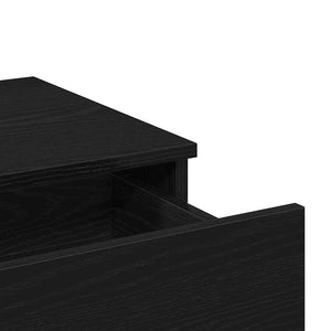 Sminkbord med låda Svart ek 100 x 40 x 130 cm Konstruerat trä