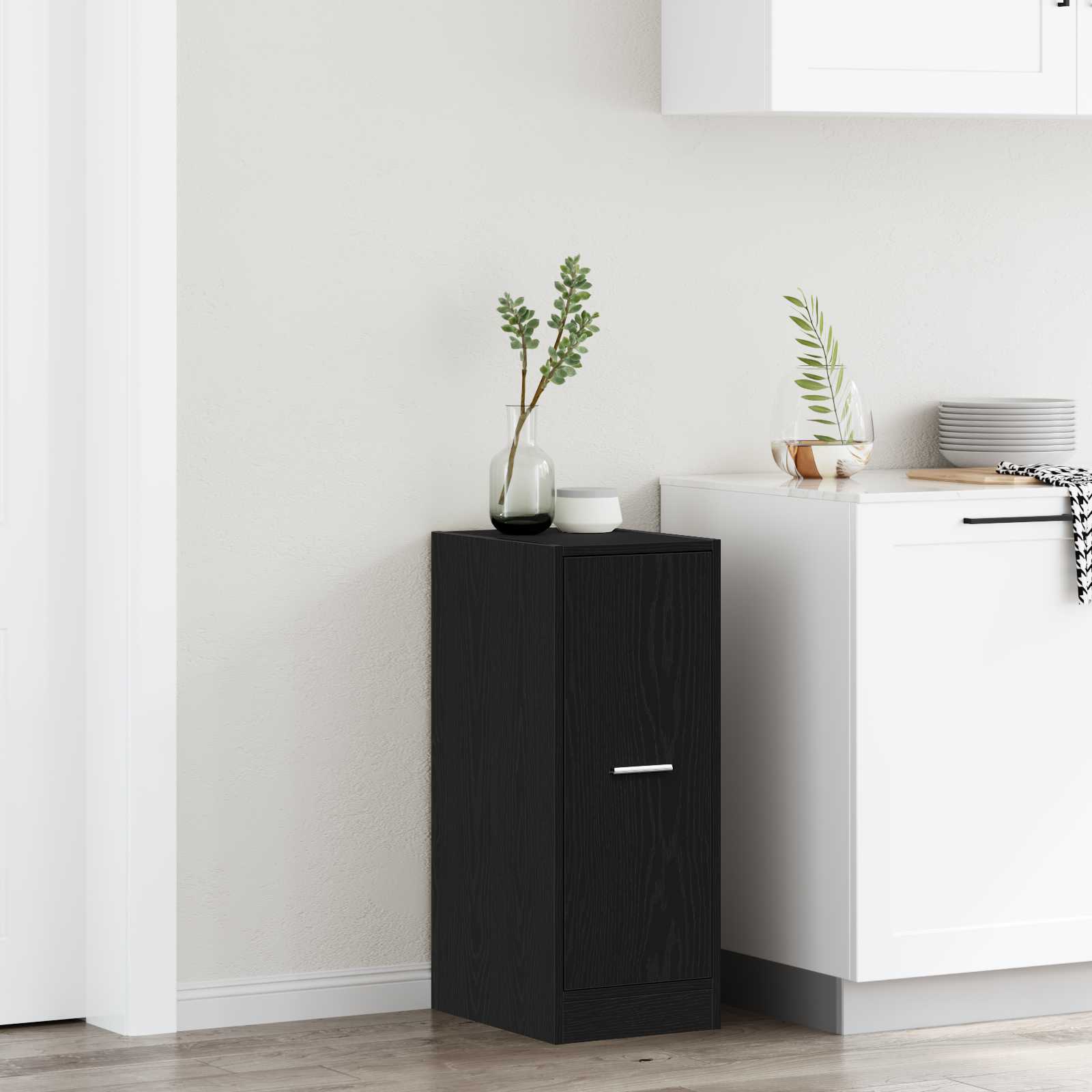Apoteksskåp Svart ek 30 x 41 x 77,5 cm Konstruerat trä