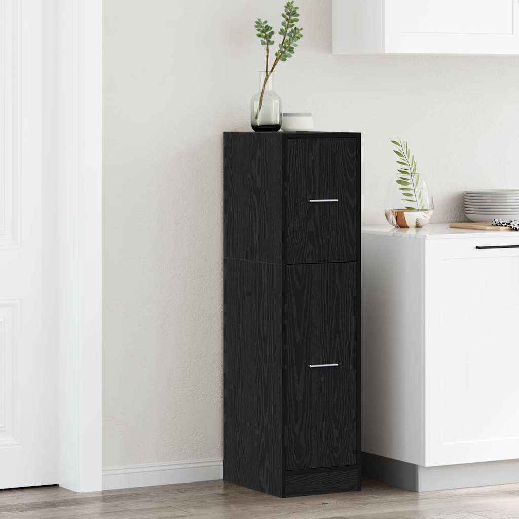 Apoteksskåp Svart ek 30 x 41 x 118 cm Konstruerat trä