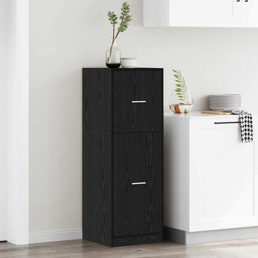 Apoteksskåp Svart ek 40 x 41 x 118 cm Konstruerat trä