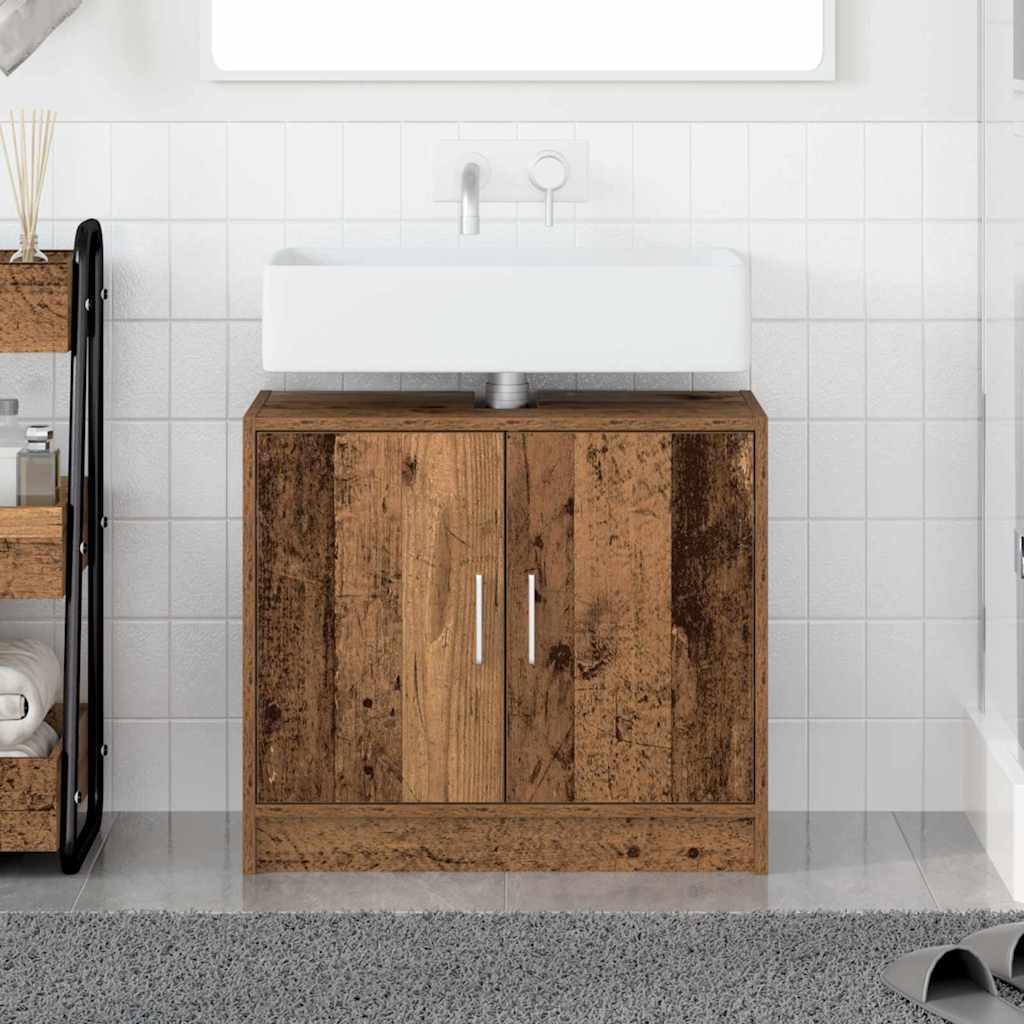 Badrumsskåp Gammalt trä 63 x 29 x 55 cm Konstruerat trä