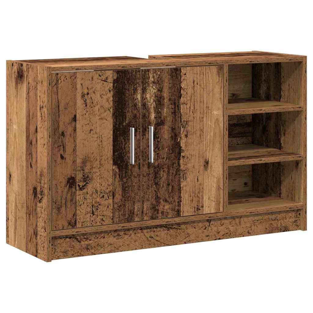 Badrumsskåp Gammalt trä 90 x 29 x 55 cm Konstruerat trä