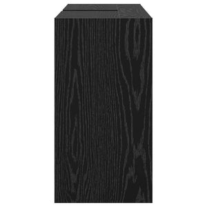 Badrumsskåp med hylla Svart Ek 90 x 29 x 55 cm Konstruerat trä