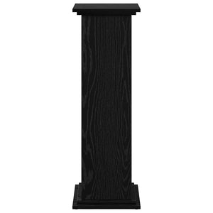 Displayställ med dörr Svart Ek 31 x 30 x 90 cm Konstruerat trä