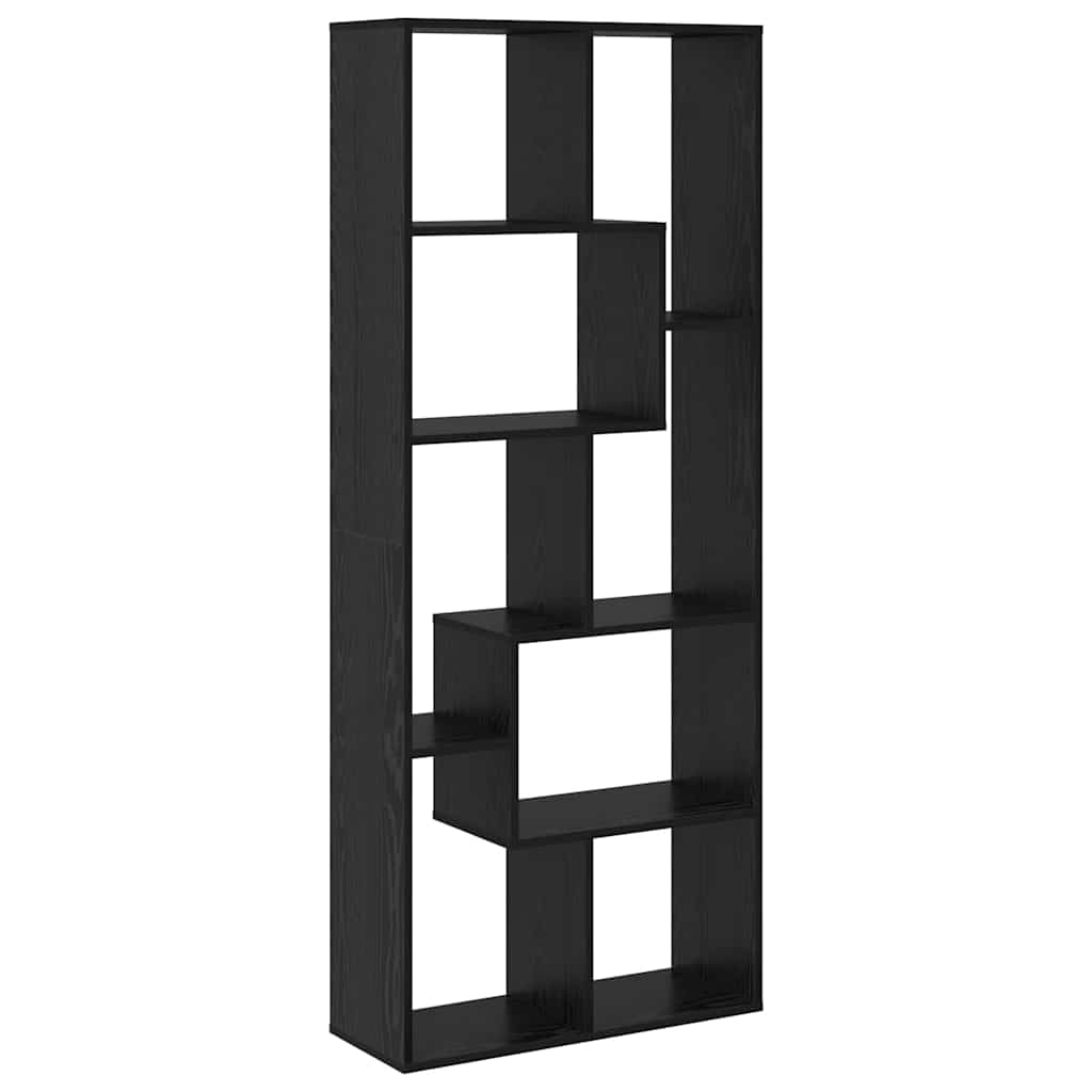 Bokskåp Svart Ek 67 x 25 x 162 cm Konstruerat trä