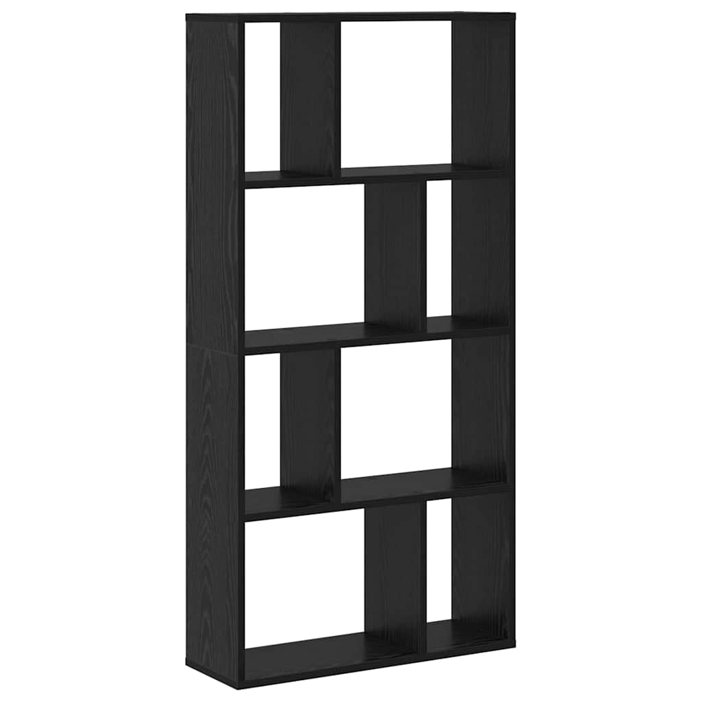 Bokskåp 8 nivåer 60 x 20 x 120,5 cm Konstruerat trä Svart Ek