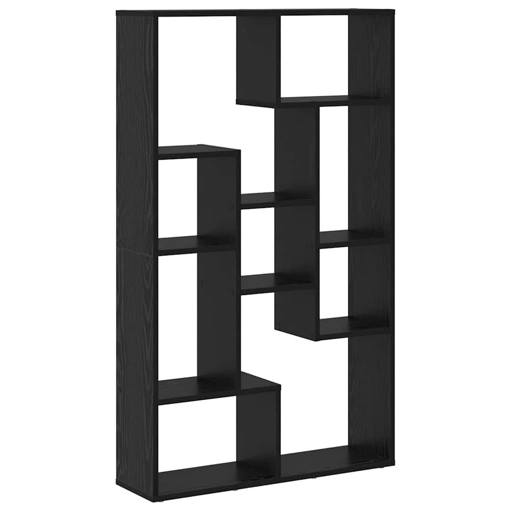Bokskåp 8 nivåer 72 x 20 x 120,5 cm Konstruerat trä Svart Ek