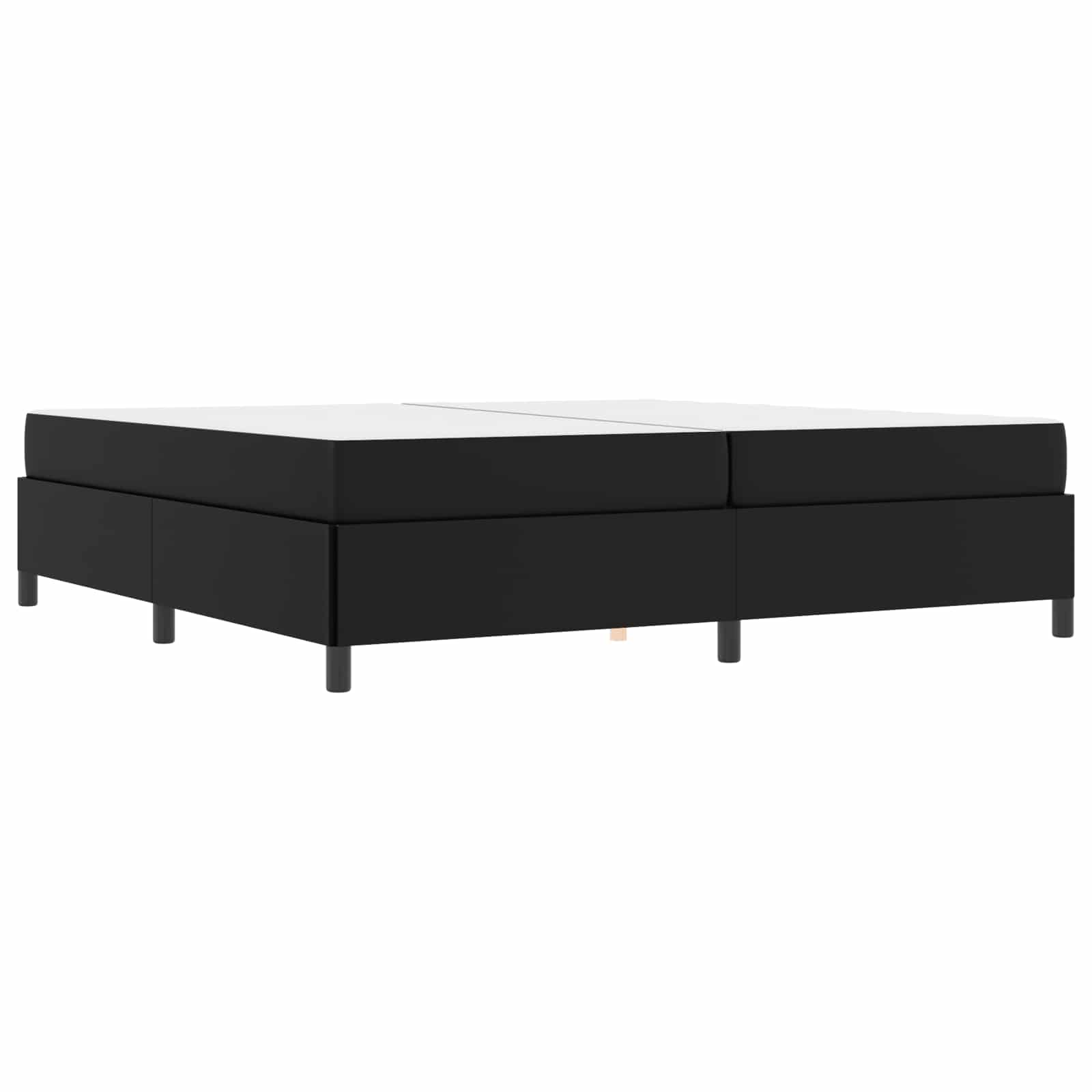 Sängram med madrass Svart 200 x 200 cm tyg