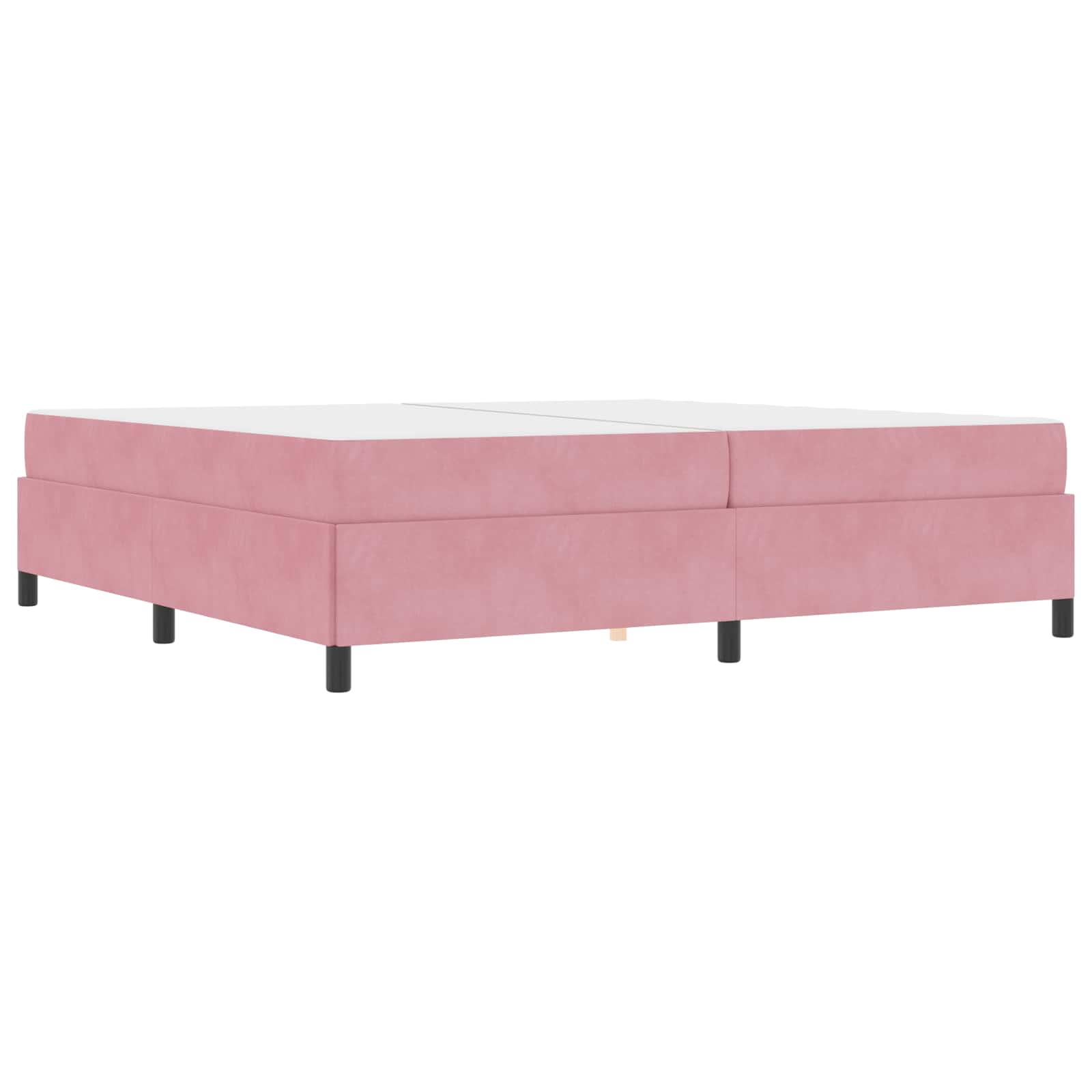 Sängram med madrass Rosa 200 x 200 cm tyg