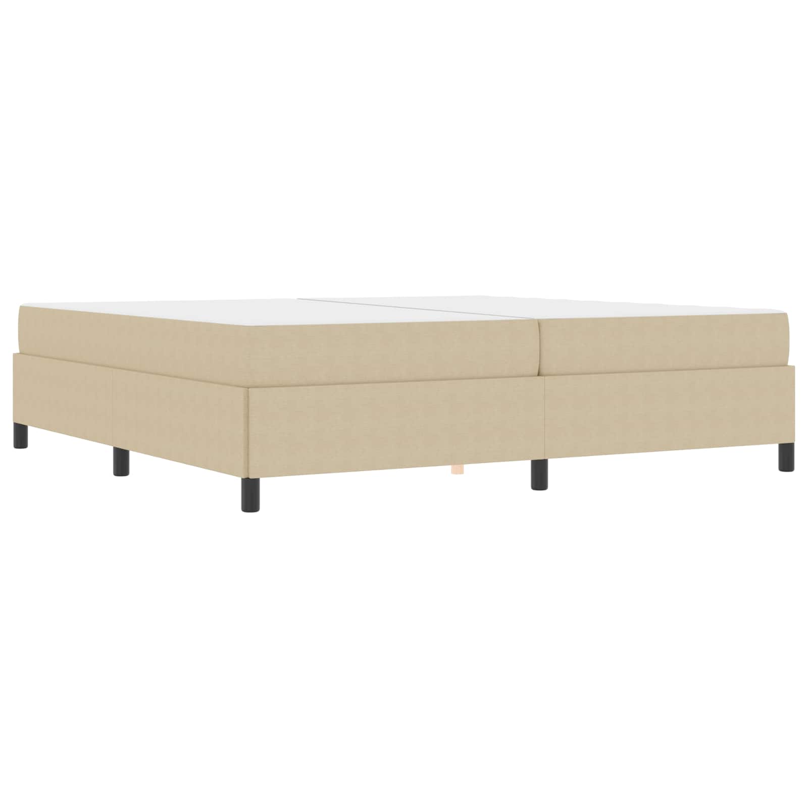 Sängram med madrass Ljust gröngrå 200 x 200 cm tyg