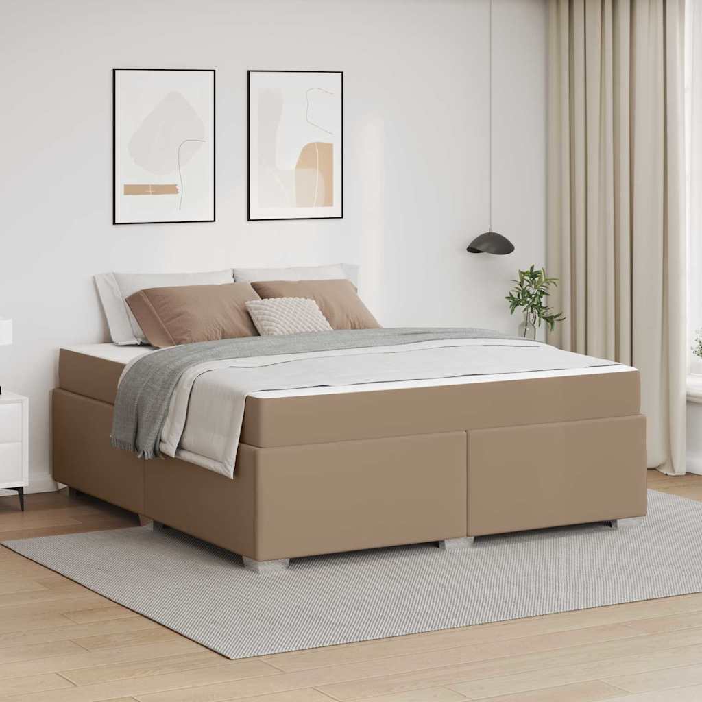 Sängram med madrass Cappuccino 180 x 200 cm tyg
