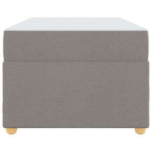 Sängram med madrass Taupe 90 x 190 cm tyg