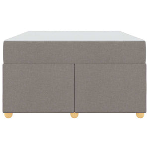 Sängram med madrass Taupe 120 x 200 cm tyg