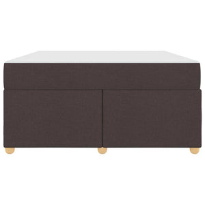 Sängram med madrass Mörkbrun 140 x 200 cm tyg