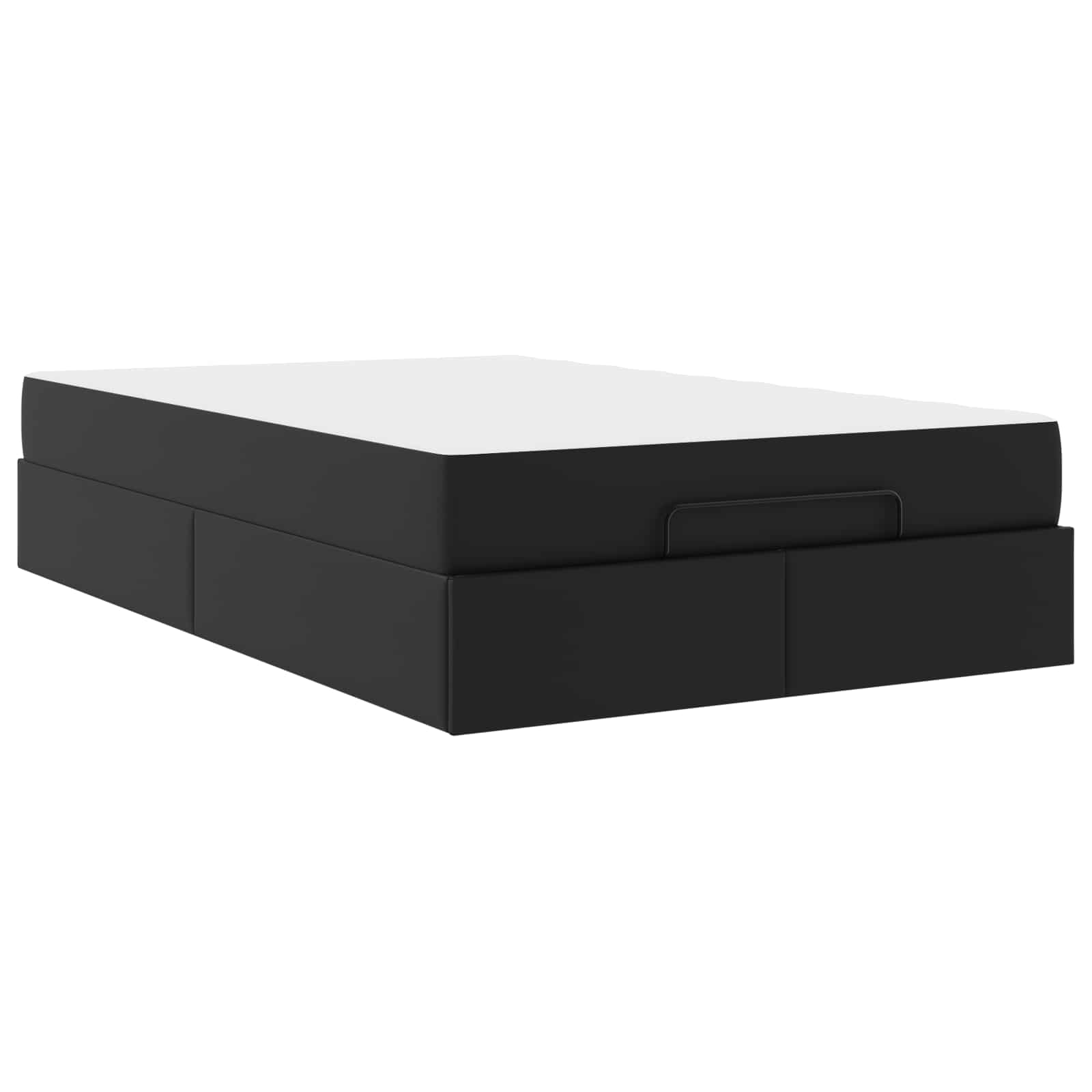 Sängram med madrass Övrigt 2 pcs Svart PVC