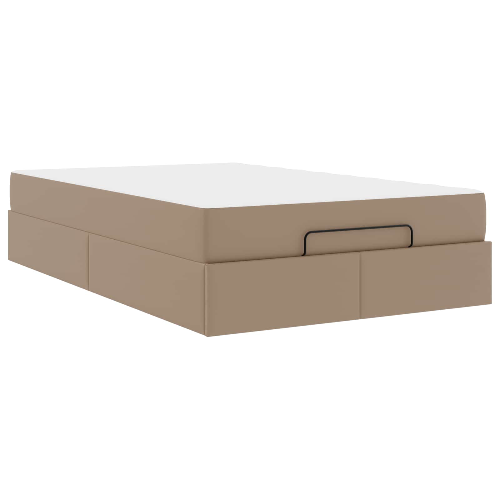 Sängram med madrass Övrigt 2 pcs Tan PVC