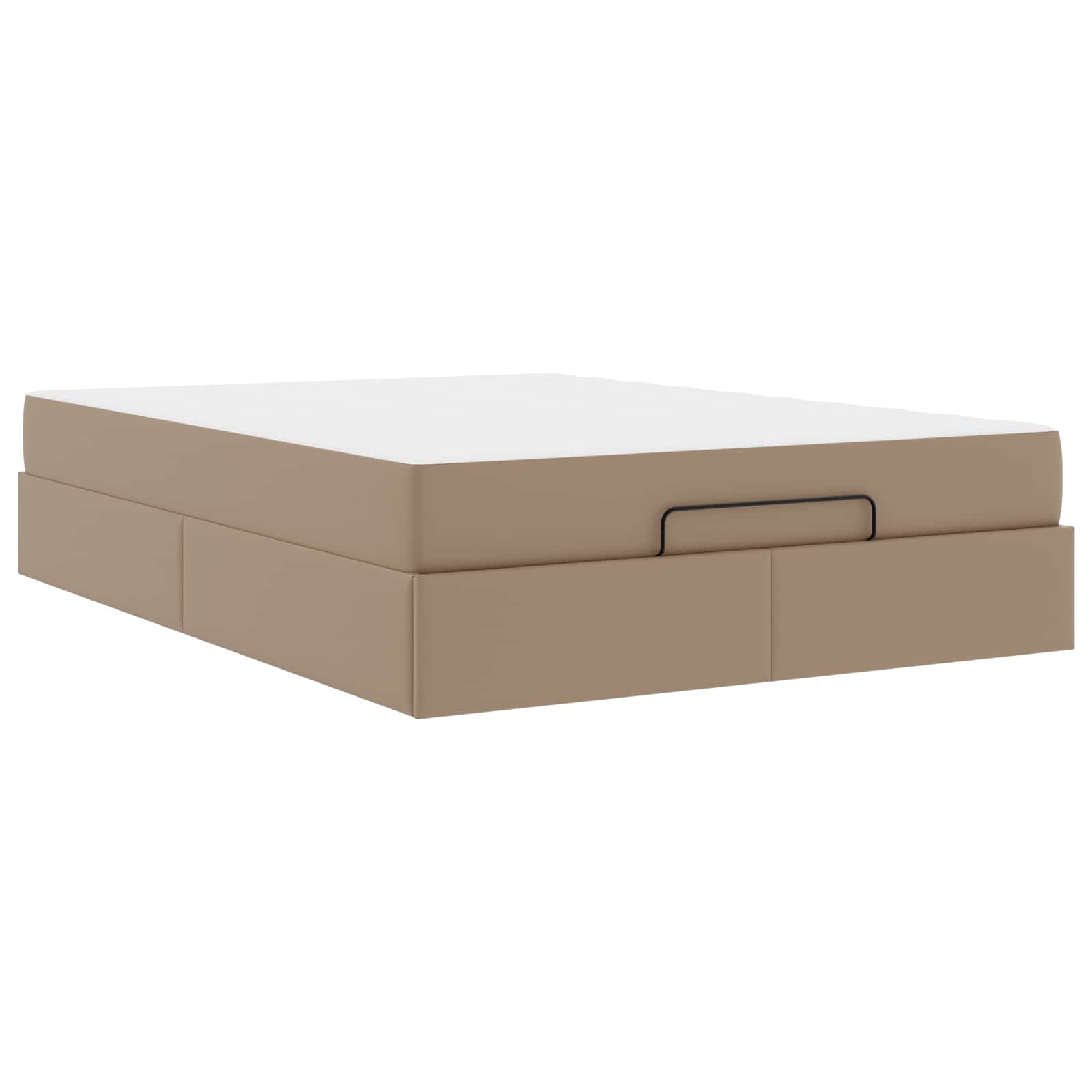 Sängram med madrass Övrigt 2 pcs Tan PVC