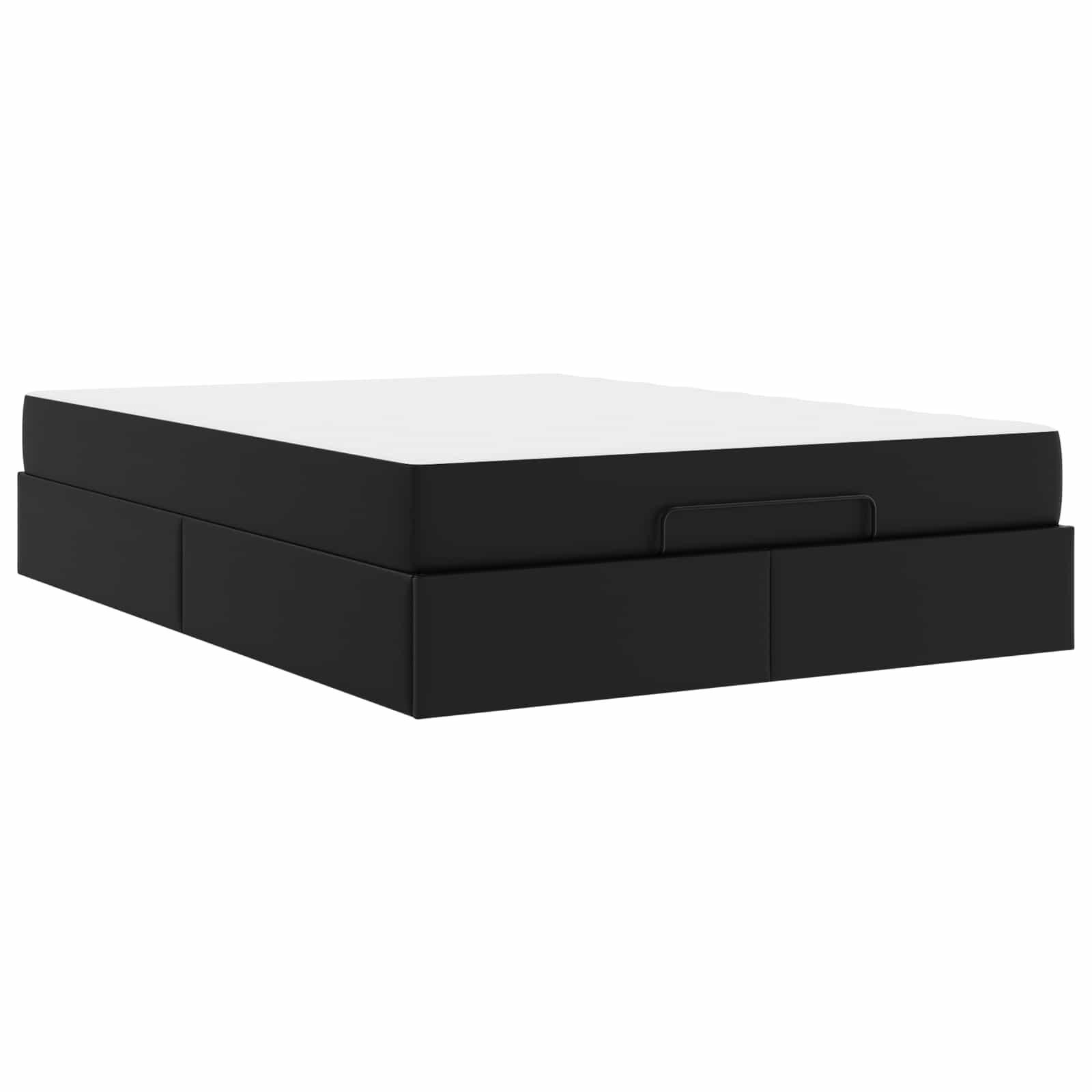Sängram med madrass Övrigt 2 pcs Svart PVC