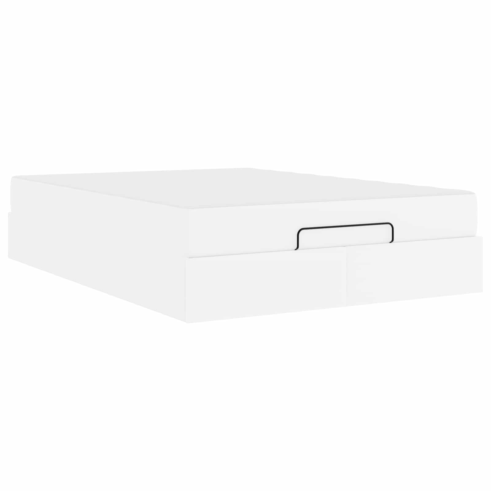 Sängram med madrass Övrigt 2 pcs Vit PVC