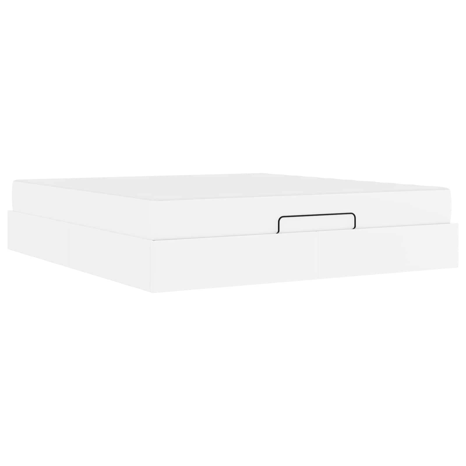 Sängram med madrass Övrigt 2 pcs Vit PVC