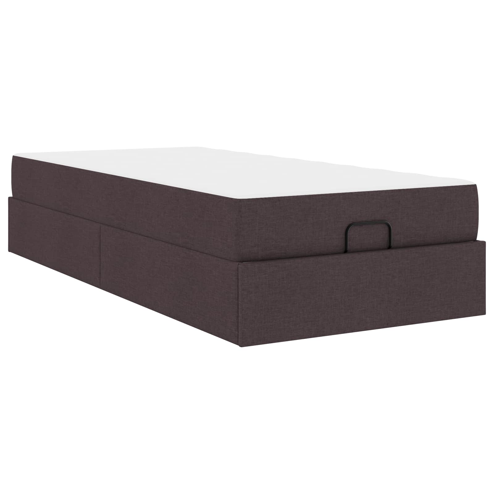 Sängram med madrass 2 pcs Tan tyg
