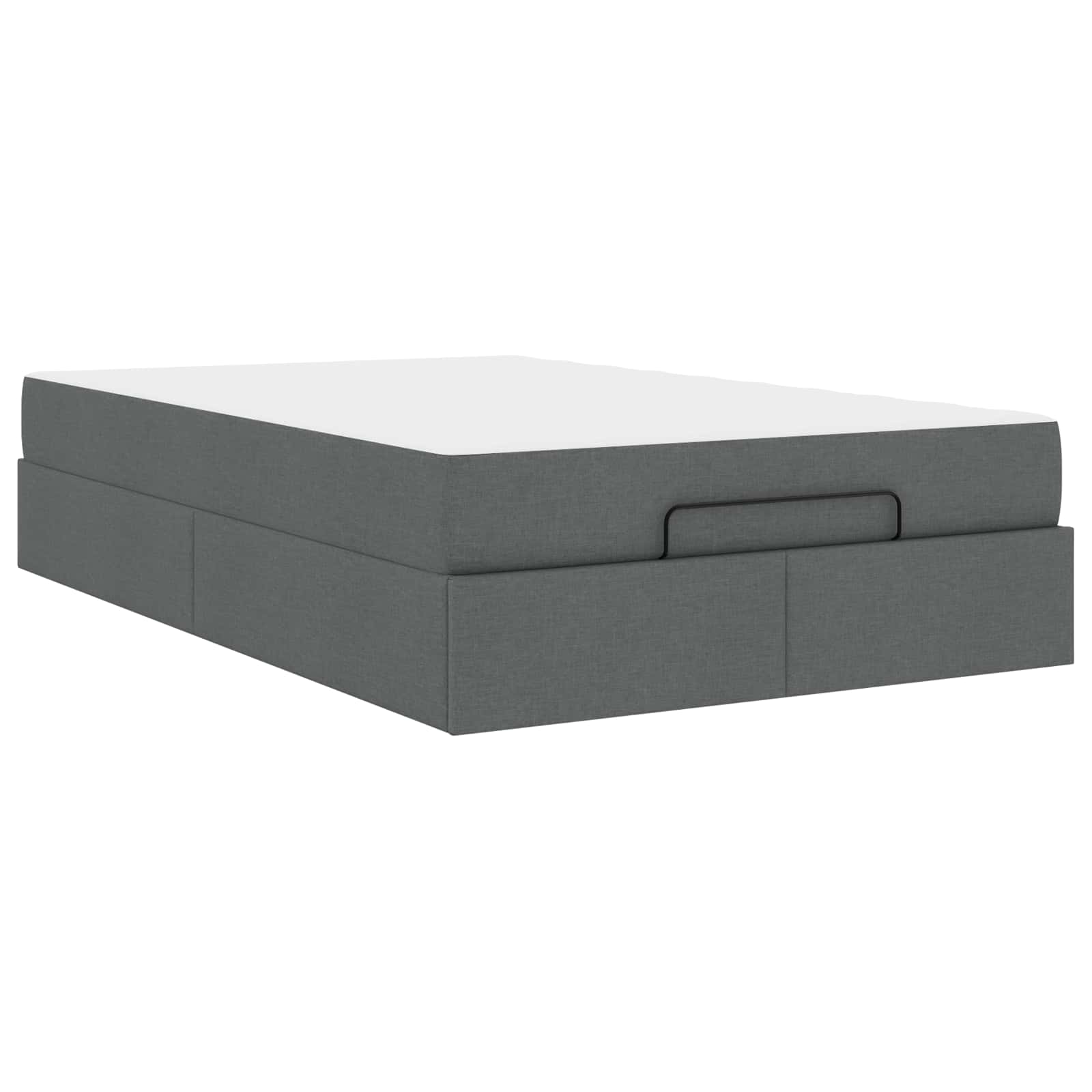 Sängram med madrass 2 pcs Dämpad Grå tyg