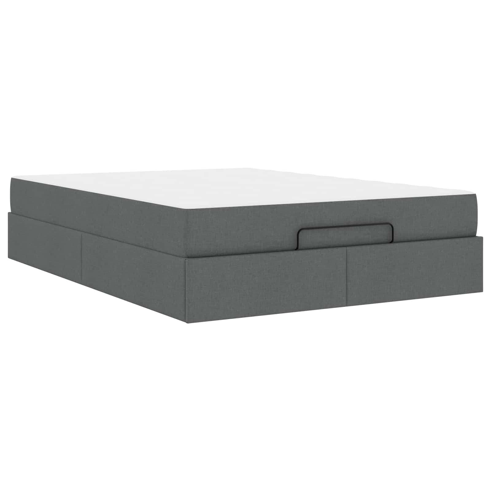 Sängram med madrass 2 pcs Dämpad Grå tyg