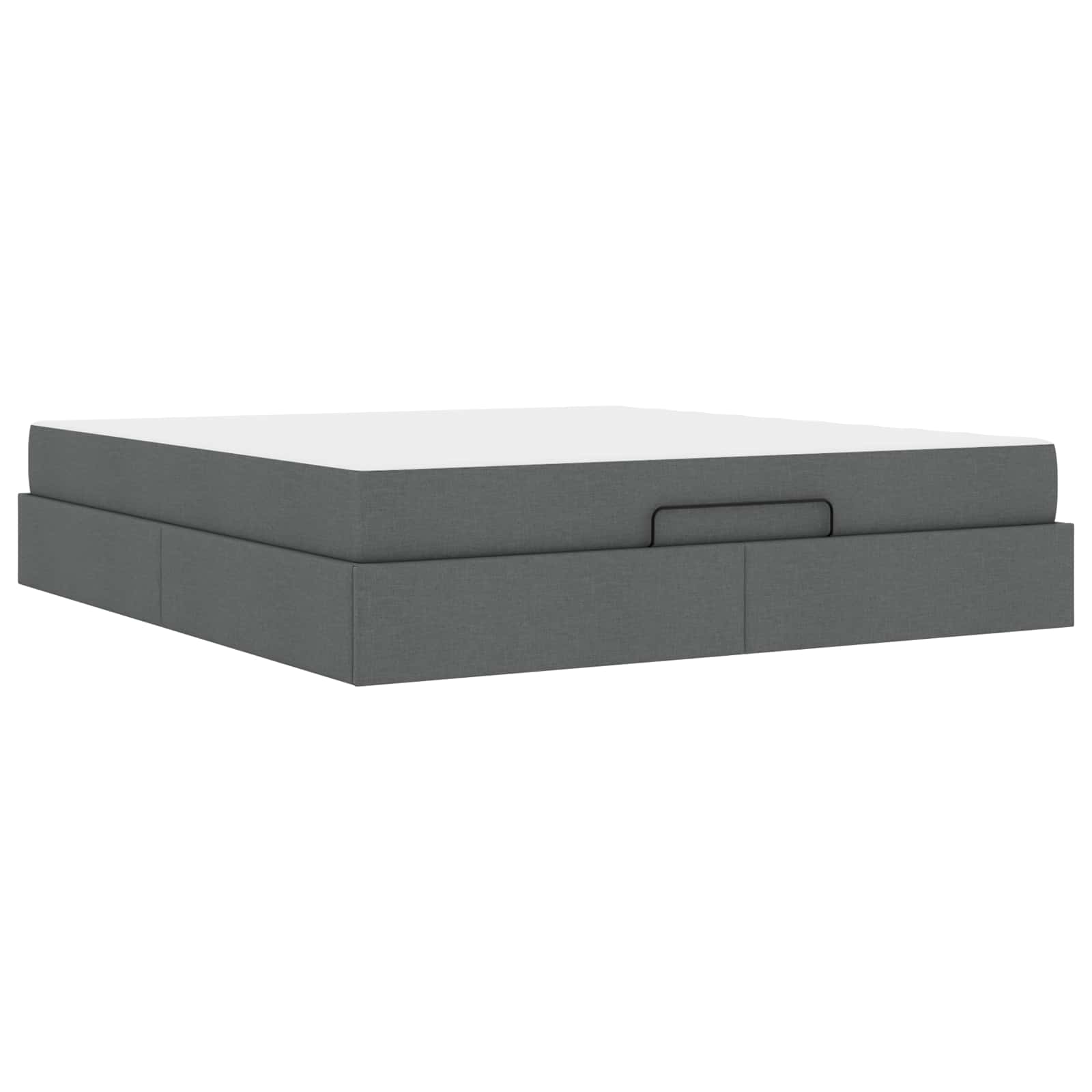 Sängram med madrass 2 pcs Dämpad Grå tyg
