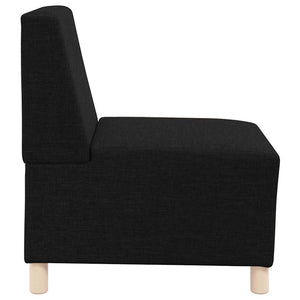 Modulsofa utan armstöd 2 pcs Svart 55 x 74 x 82 cm tyg