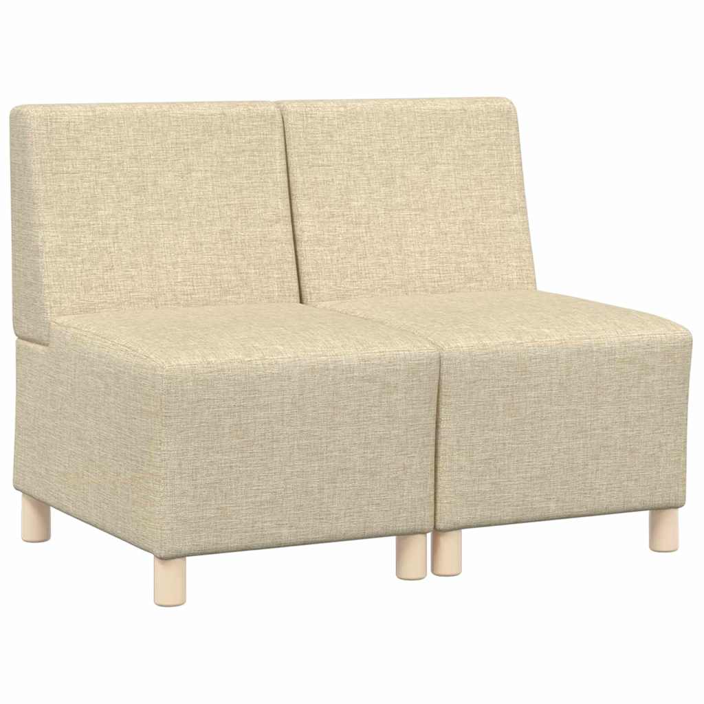 Modulsofa utan armstöd 2 pcs Kräm 55 x 74 x 82 cm tyg