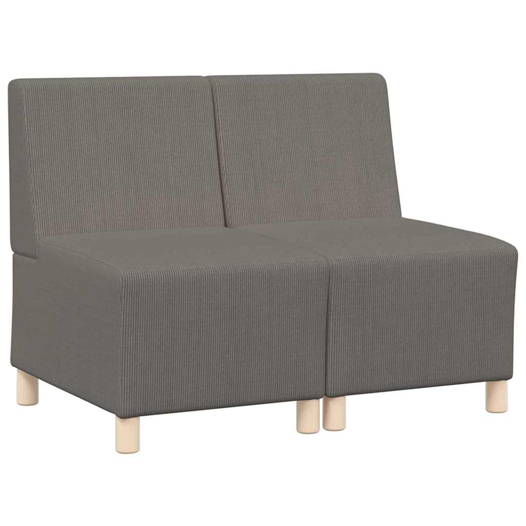Modulsofa utan armstöd 2 pcs Ljusgrå 55 x 74 x 82 cm