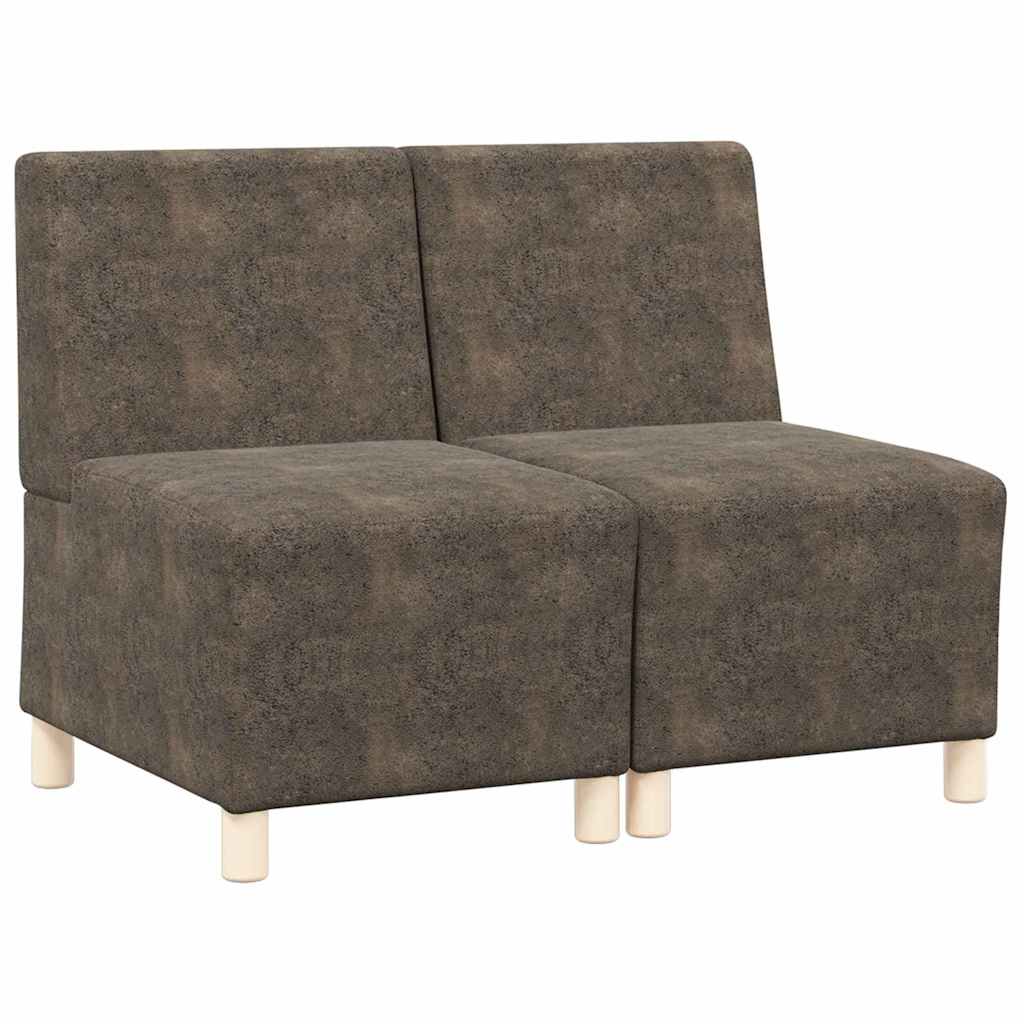 Modulsofa utan armstöd 2 pcs Mörkgrå 55 x 74 x 82 cm