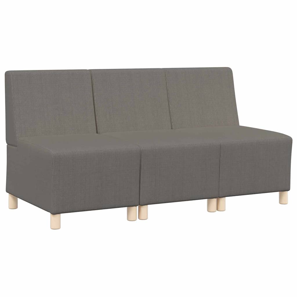 Modulsofa utan armstöd 3 pcs Ljusgrå 55 x 74 x 82 cm